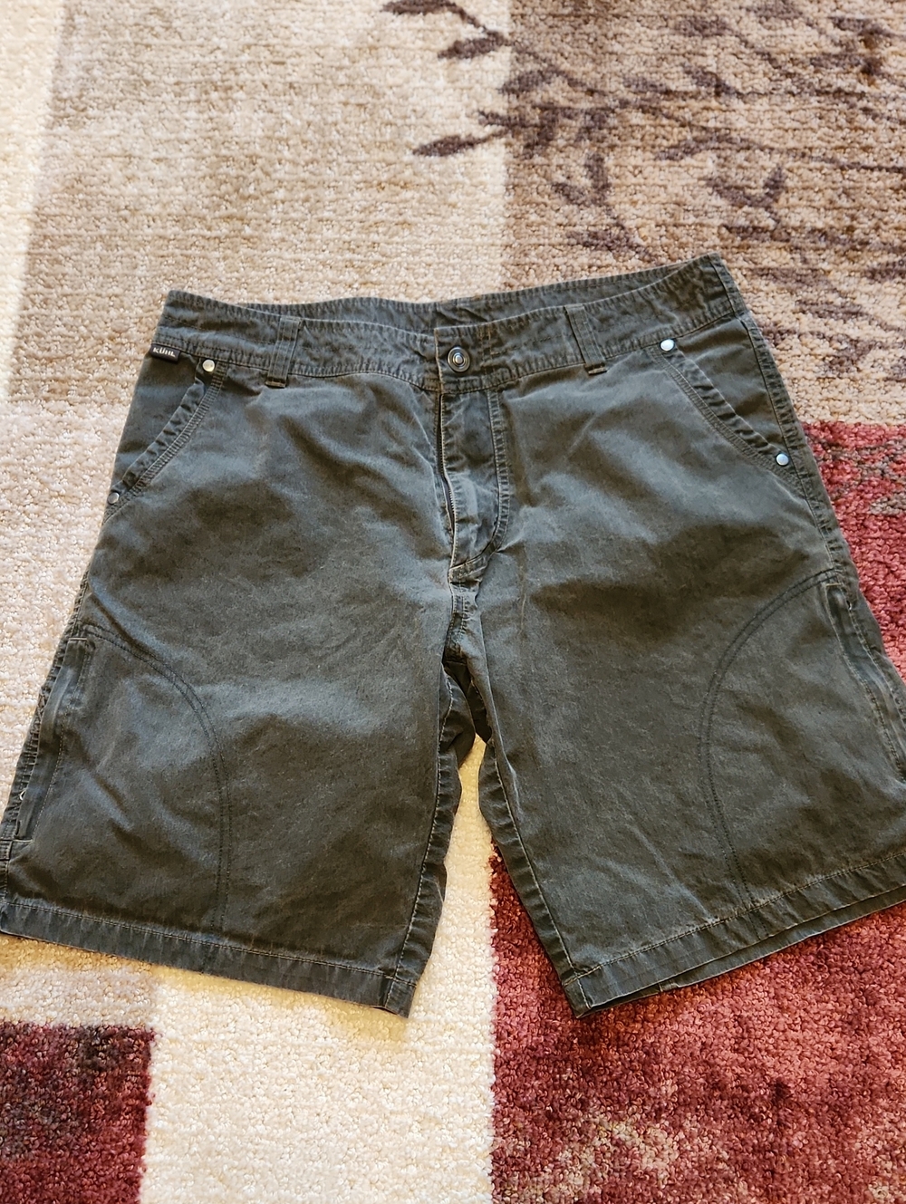 Kuhl Men's Olive Green/Black Cargo Shorts with Multi-Pocket Utility
